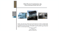 Desktop Screenshot of glenproctorconstruction.com